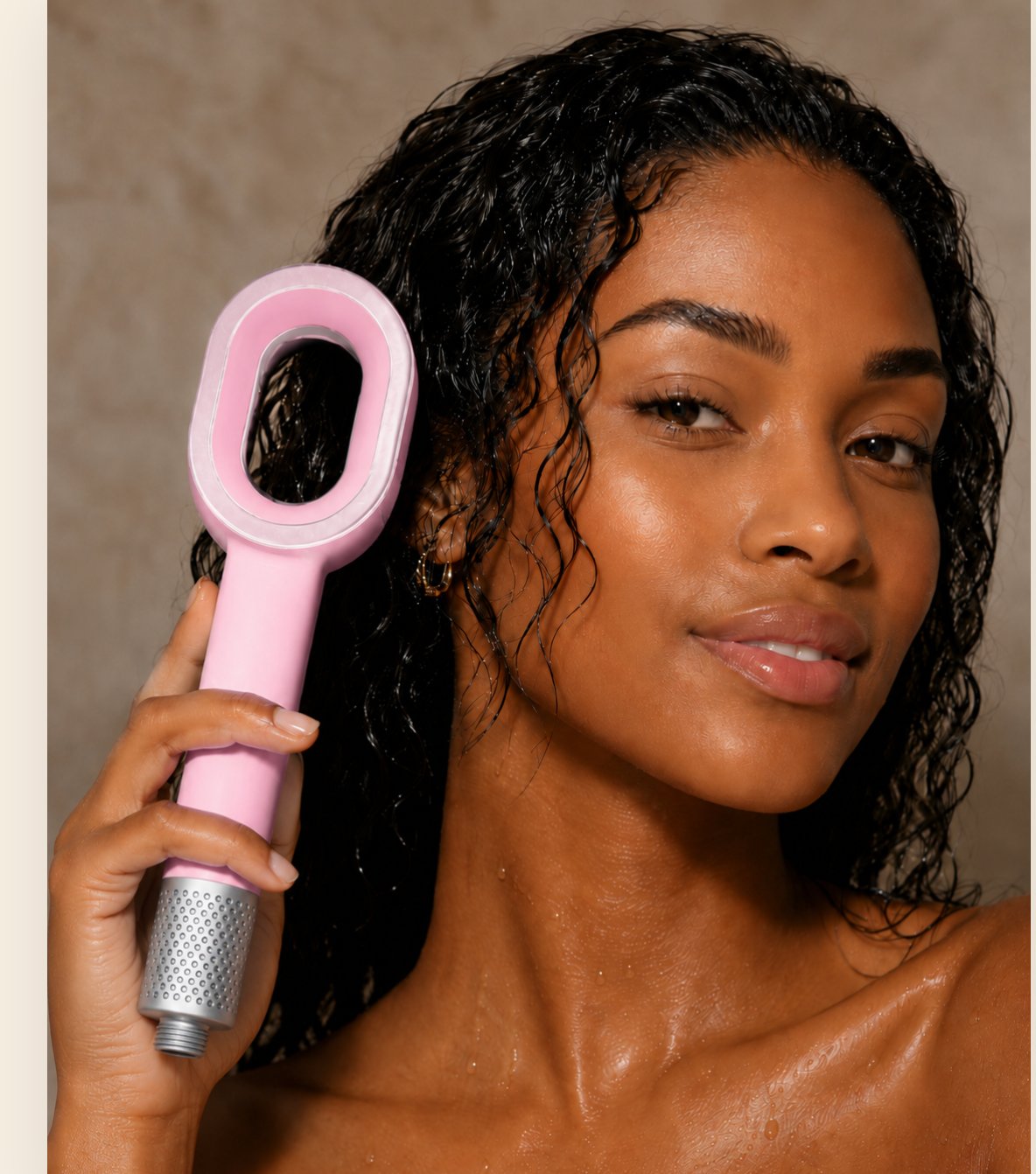 Lavero model with pink shower filter